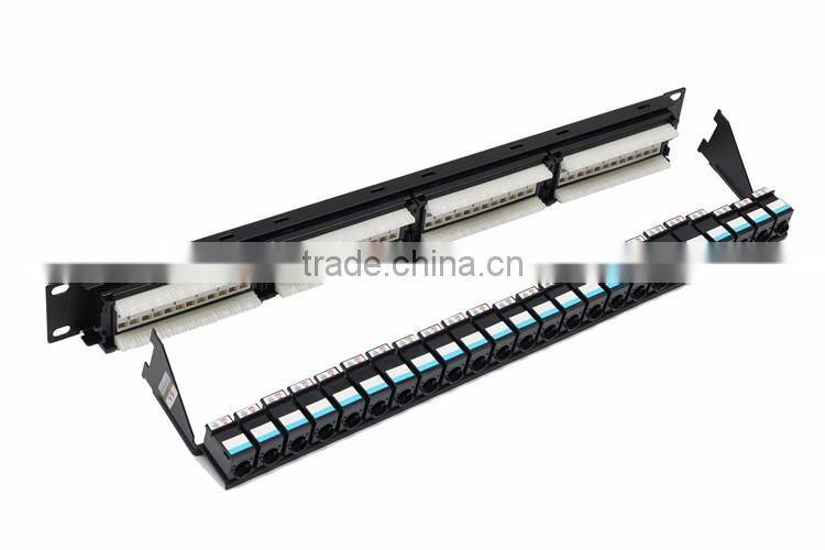 snap-in type 24 ports UTP CAT6 patch panel 5e with LED Light