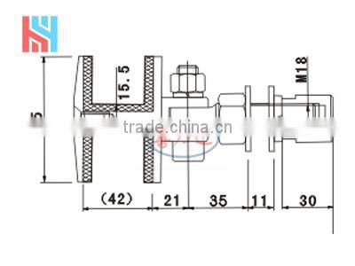 S.S glass spider routel for spider fitting spider clamp