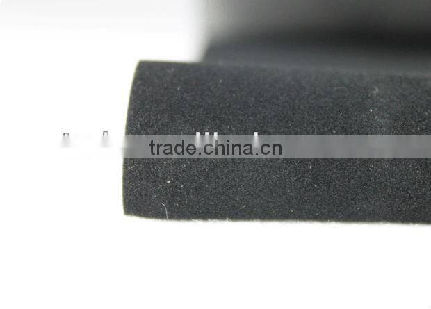 Heat transfer flock vinyl sticker for fabric black color