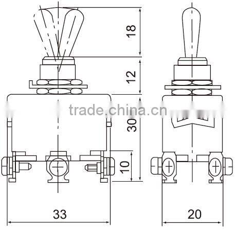 CNTD Bulk Free Sample Products Screw Terminal Spring Loaded Mini Toggle Switch