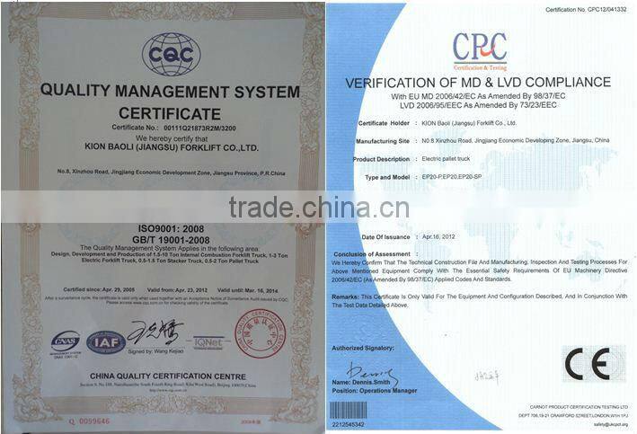 1.6 ton electric stacker