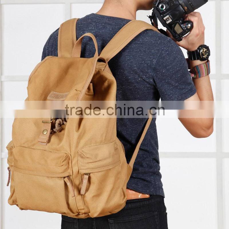 High Quality Vintage Canvas Camera Bag Backpack Travel Rucksack