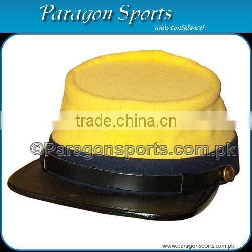 Military Civil War Kepi Forage Cap with Leather Visor