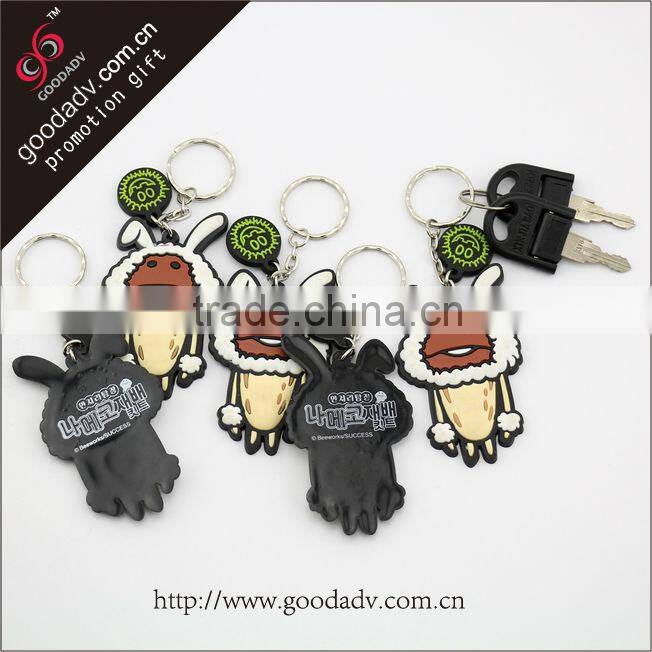 Customized advertising gifts keychain silicone keychain for world cup
