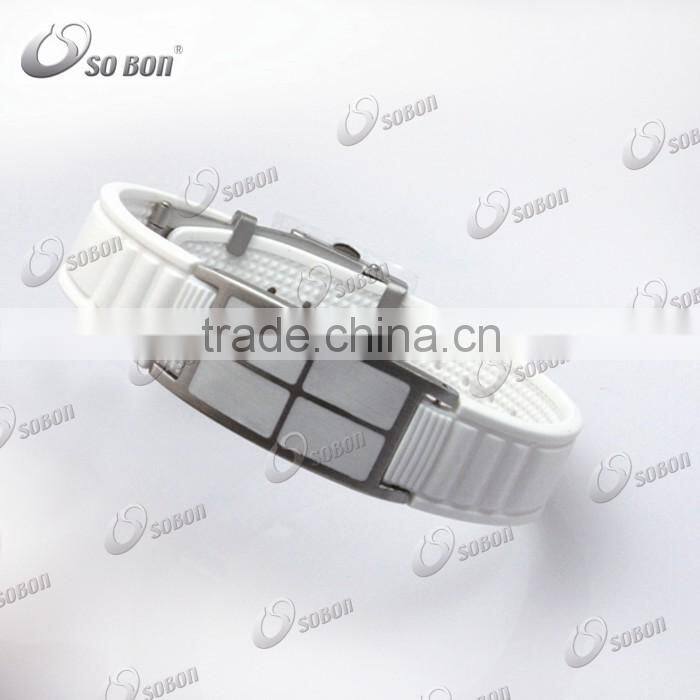 high demand products charms in europe custom silicone titanium bracelets with stainless steel buckle business gifts for women