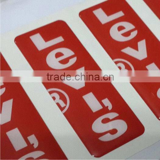 PU resin self adhesive dome letters sticker