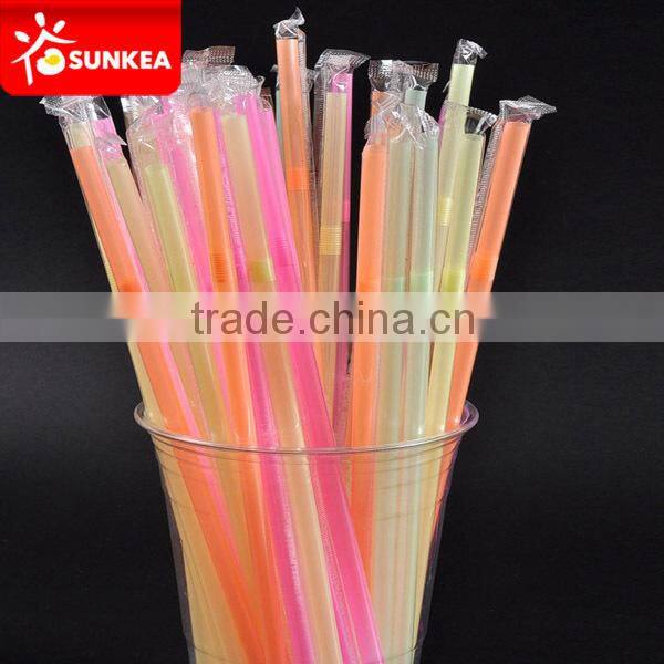 Long thick plastic flexible folding drinking straw