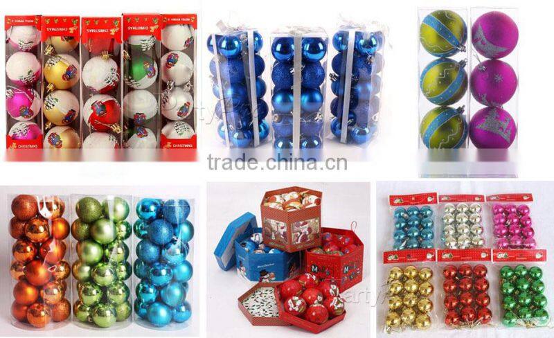Partypro 2015 New Designs Various Shape Colorful Big Plastic Christmas Ball