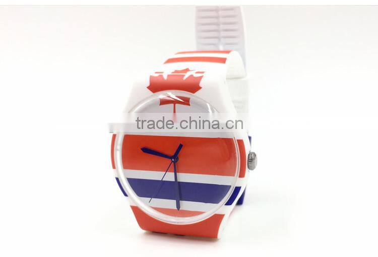 Custom fancy colorful silicone watch,japan movt watch