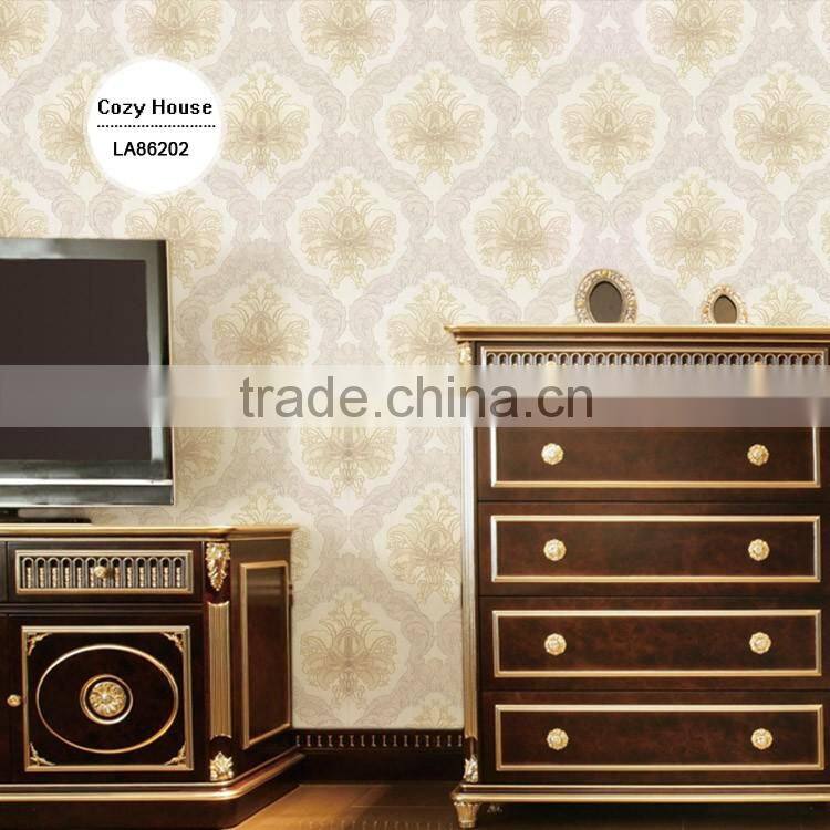 remnants deep embossed vinyl wallpaper, black and silver gorgeous damask wall sticker for shop , best wall sticker pattern