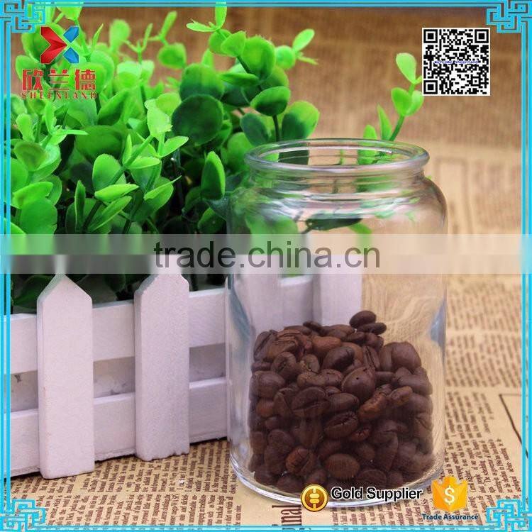 310g Clear round bottom glass storage jar for candy