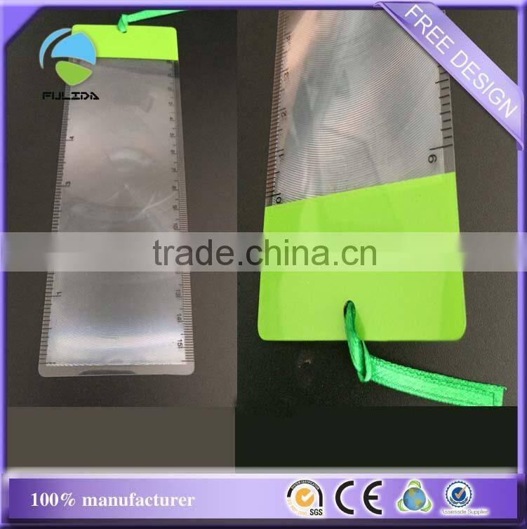 cheaper colors rectangle pvc plastic news slim loupe magnifying sheet