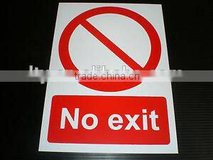 A4 pvc safety exit sign(M-CS084)