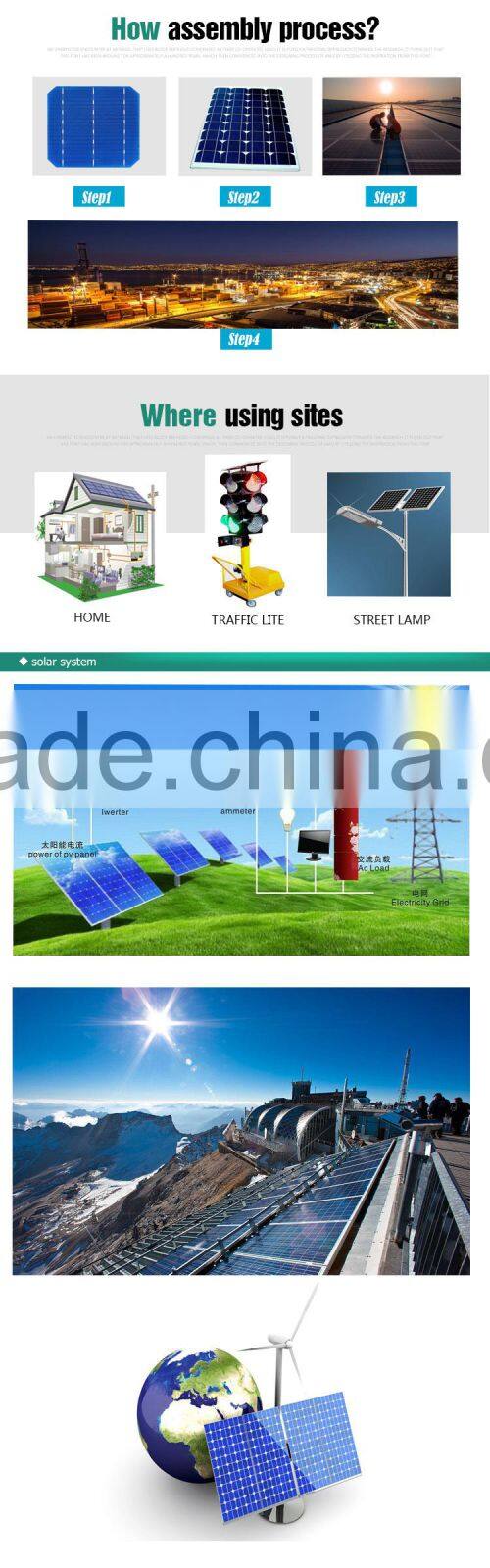 China manufacturer mono and poly price per watt solar panel 10w