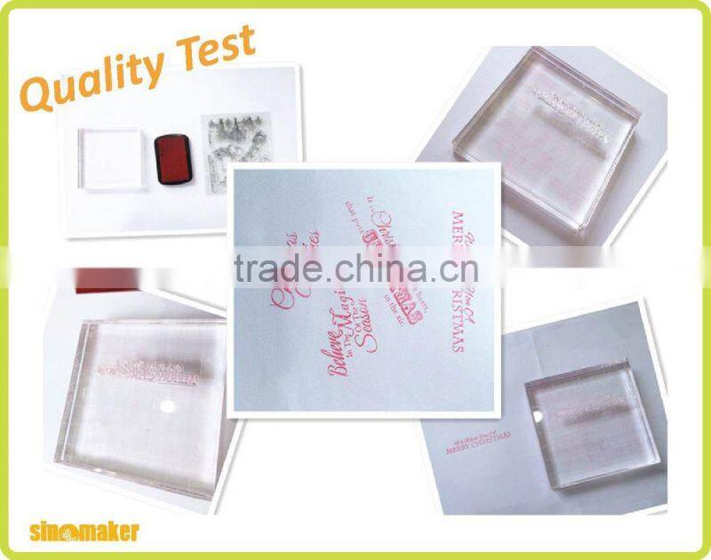 mini custom make silicone acrylic scrapbooking clear stamps