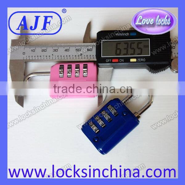 2015 Hotsale AJF TSA shape promotional corlourful digital popular travel luggage lock padlock