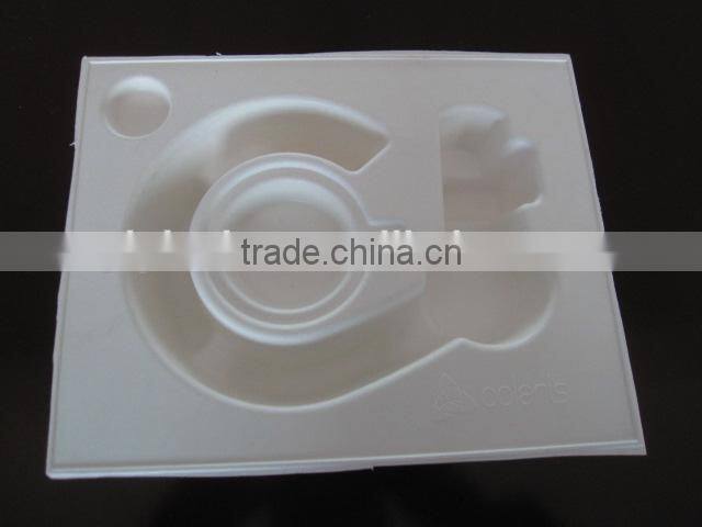 Hot Eco-friendly Paper Pulp Tray Biodegradable molded pulp packing material
