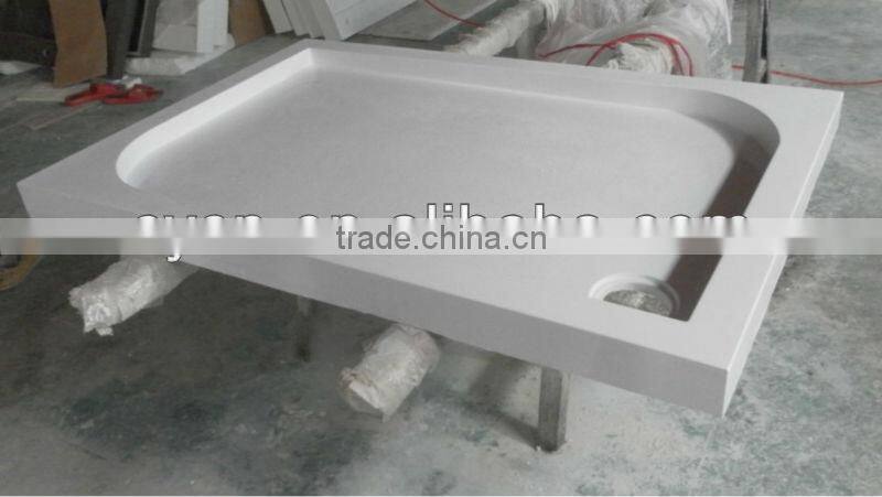 new design custom solid suface shower tray