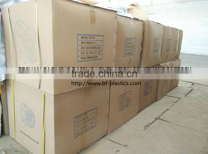 450mm 220V/50Hz Super speed axial fan portable ventilator