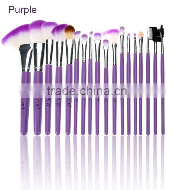 New 18pcs Fashion Professional Soft Cosmetic Tool Make up Brush Set Kit With Pouch AM000191