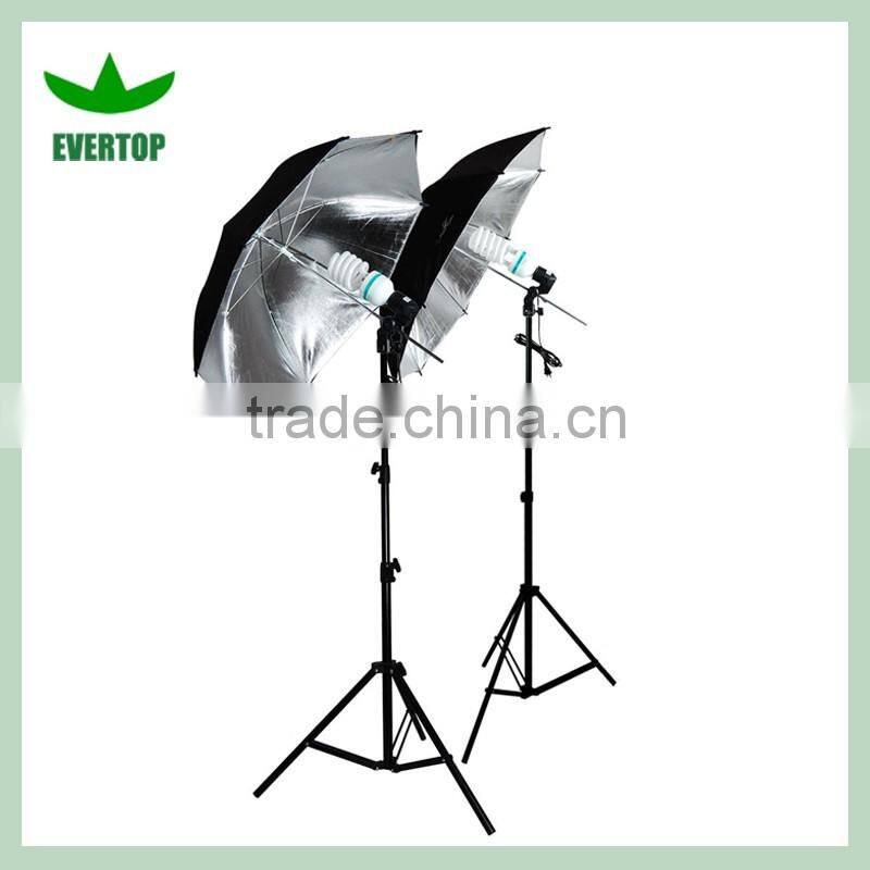 TS-ULK02 Photo Studio Silver Umbrella Flash Lighting Kit Photography Light Stand Set