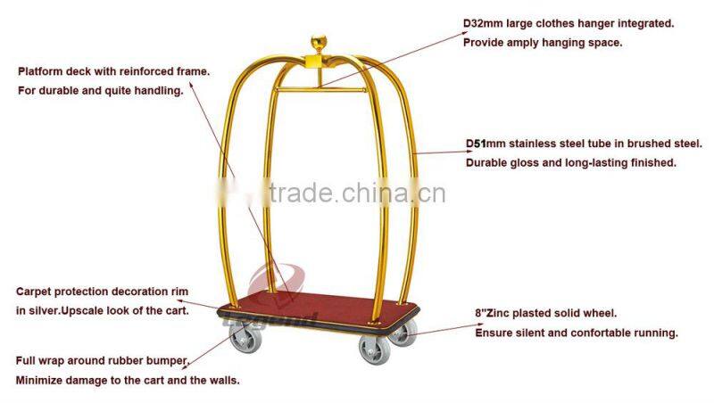 Flexible luggage trolley cart with wheels
