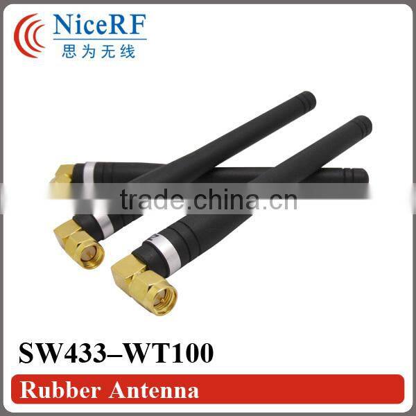 SW433-WT100 - 433mhz 100mm high performance Wireless RF elbow rod antenna for SMA port