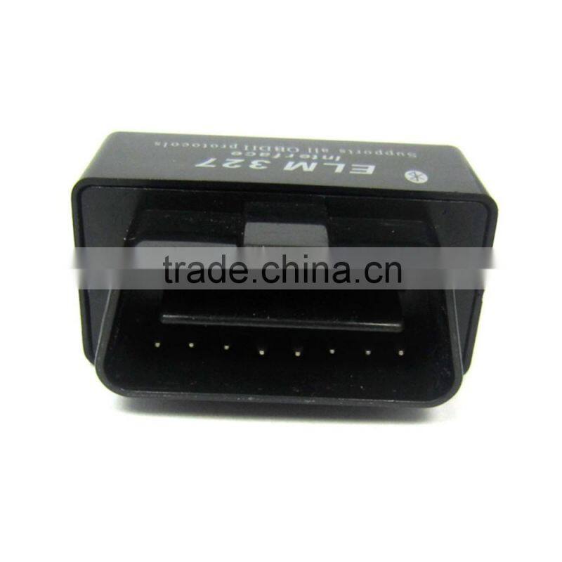 Super Mini elm327 black ELM327 v2.1 Bluetooth OBD2 OBDII auto Diagnostic Scanner Works on Android Symbian Windows