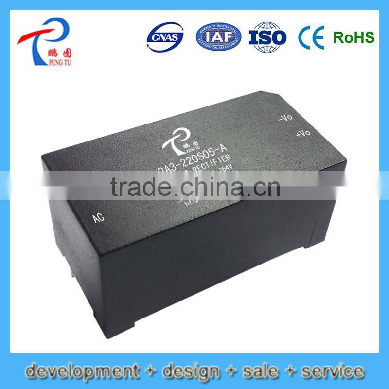 2.5W 3Wmax Single Output 120v ac to 9v dc converter PA-A series