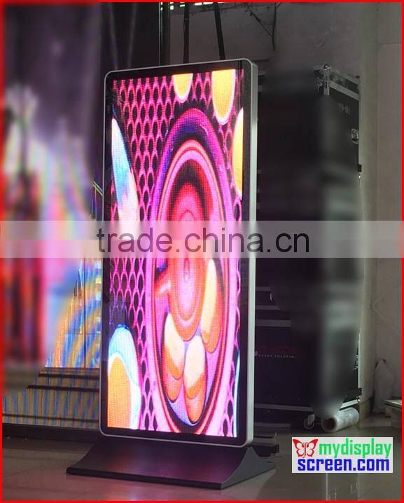 led commercial advertising,p5 outdoor stand,Mobile Indoor,48cm x 176cm,19" x 69",hd advertise, 96*352 pixel,p2.5,p5