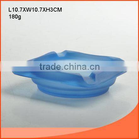 Exquisite baby blue color glass ashtray wholesale