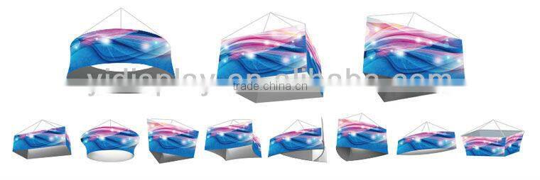 12ft Curved triangle Tension Fabric Graphic hanging signs frames
