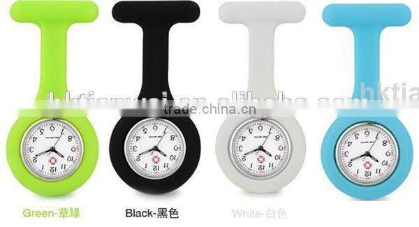 hot sale and fashion new silicone nurse watch with assorted colors fob price