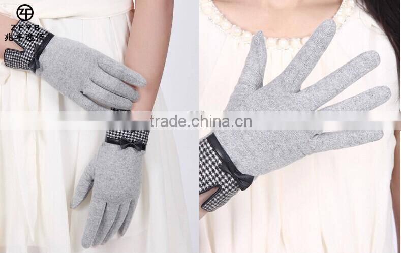 ZF5663 Hot sale new style colorful touchscreen wool gloves