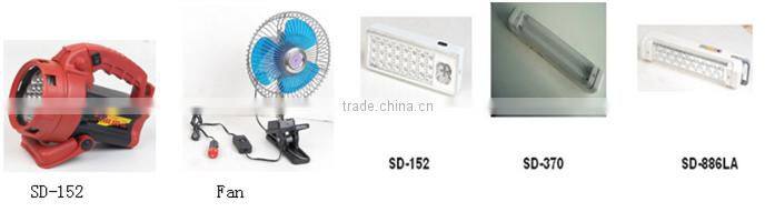 Wholesale 2 * 8w fluorescent tubes emergency lights portable rechargeable double gear SD-886