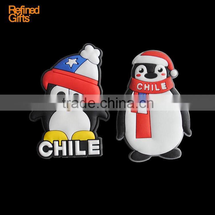 Animal Penguin PVC Rubber Soft 3D Fridge Magnets OEM Menufacture ECO-friendly