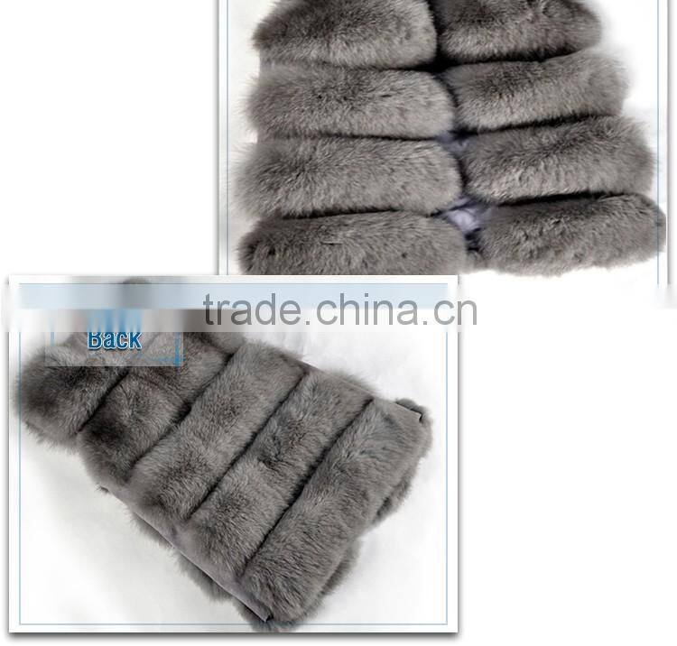 women faux fur vest , high soft grey faux fur vest clothing