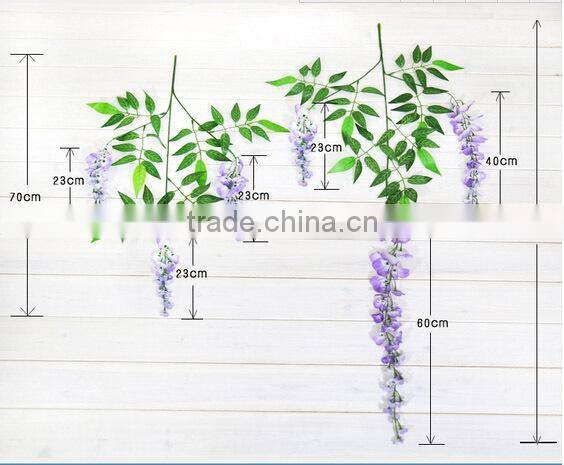 wedding decoration artificial fabric orchid flowers wisteria