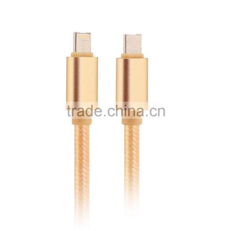 2016 new design data cable one head double function for iPhone and Android, 2 in 1 data cable