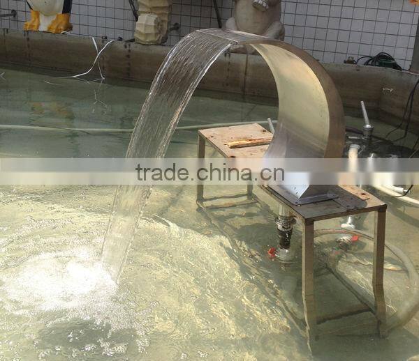 Stainless Steel water curtain Waterfall Spillway with LED light