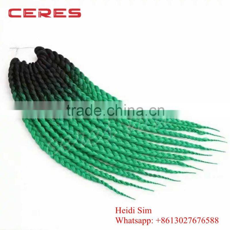 100% Japanese fiber factory price Jumbo box braid crochet braids with synthetic hair crochet braid hair