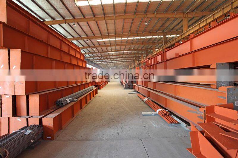 Large Span Prefab Steel Frame Building with Single Ridge Double Slope