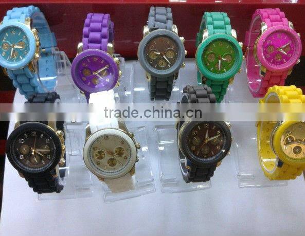 Fashion MK Silicone gold watch,1 piece for MOQ