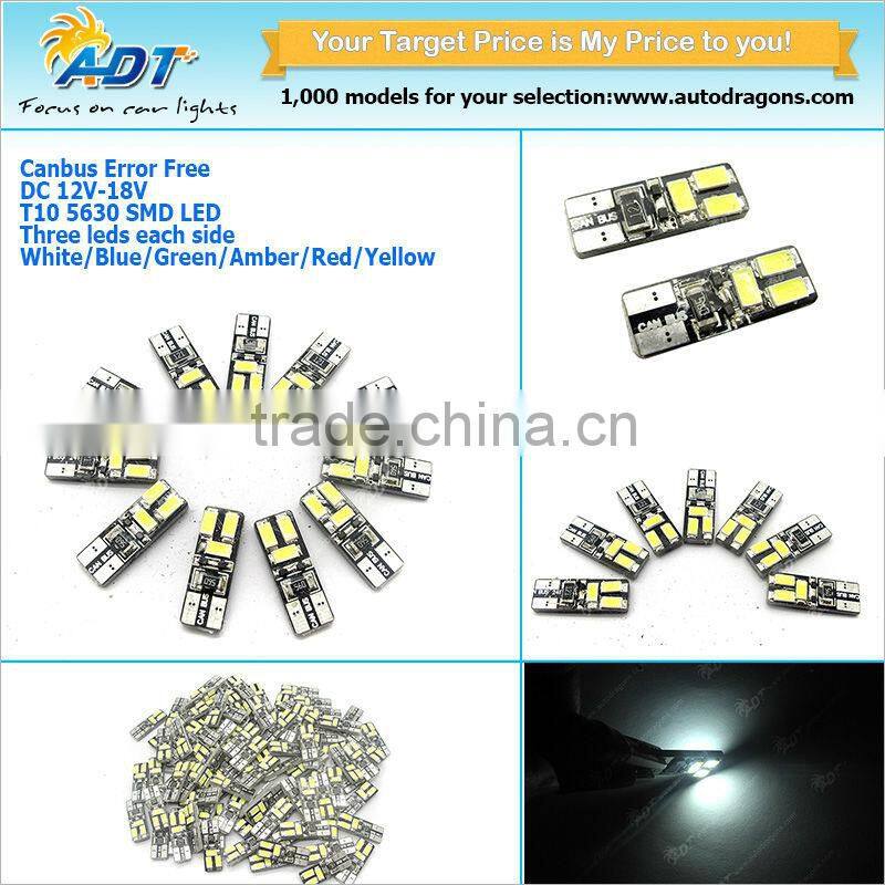 Canbus T10 194 168 W5W 5630 6 LED SMD Car Side Wedge Light Bulb White