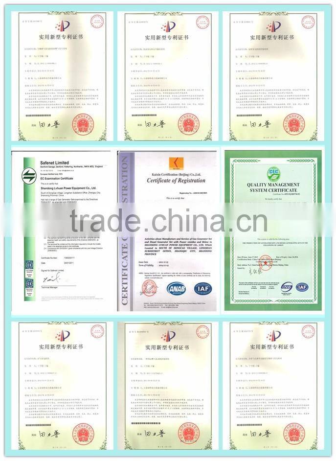 2016 hot sell 70kw natural Gas Generator set made in china with CHP fuel LPG