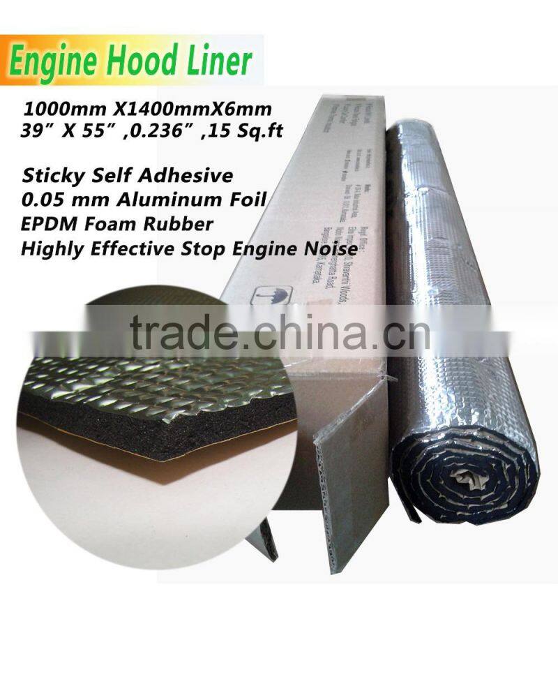 Engine hood noise and heat insulation material