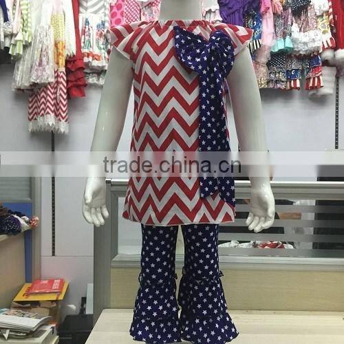 fashionable girls summer clothing set 0-12T girl boutique clothing set wholesale cheap kids 2 pcs summer outfit