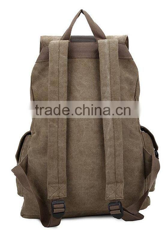 2015 Audit custom cheap canvas backpack for teens, canvas drawstring backpack