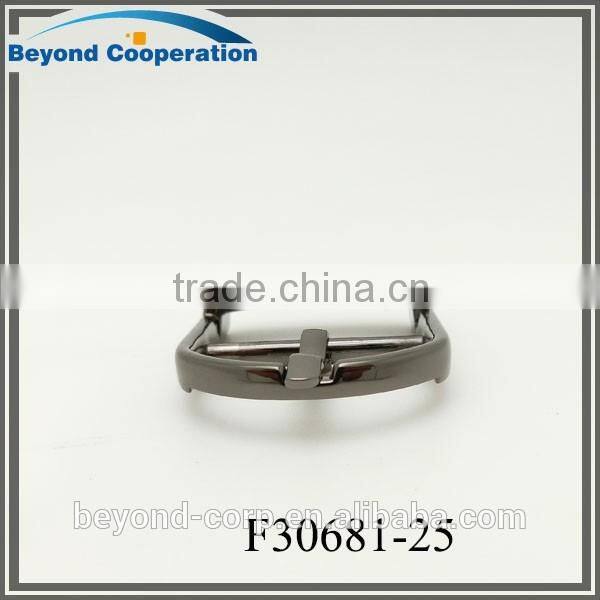 25mm shiny gun metal tri glide pin buckle for women bag