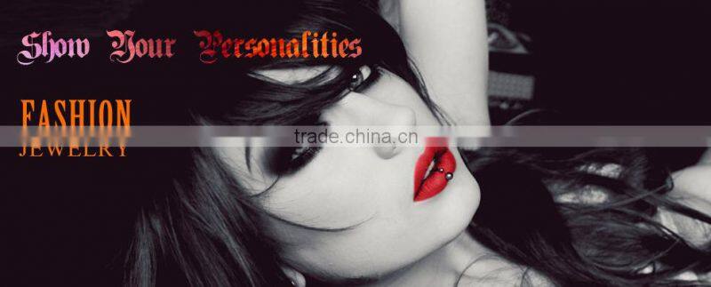 Fashion piercing custom wholesale colorful acrylic lip labret ring